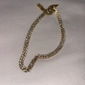 Gold-Tone Crystal Tennis Necklace - Women's Jewelry